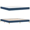 vidaXL Boxspringbett mit Matratze Blau 200 x 200 cm Stoff