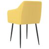 vidaXL Esszimmerst&uuml;hle 2 Stk. Gelb Stoff