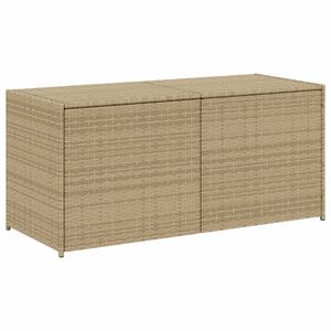 vidaXL Gartentruhe Beige 283L Poly Rattan