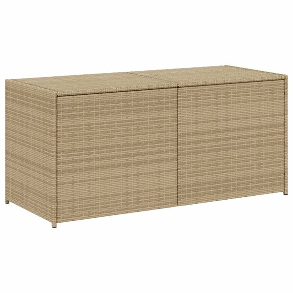 vidaXL Gartentruhe Beige 283L Poly Rattan