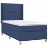 vidaXL Boxspringbett mit Matratze & LED Blau 90x200 cm Stoff