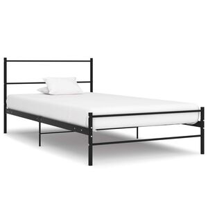 vidaXL Bettgestell Schwarz Metall 90&times;200 cm