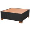 vidaXL 6-tlg. Garten-Lounge-Set mit Auflagen Poly Rattan Schwarz