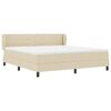 vidaXL Boxspringbett mit Matratze Creme 180 x 200 cm Stoff
