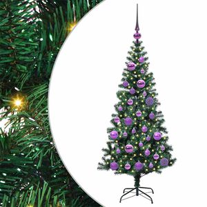 vidaXL K&uuml;nstlicher vorbeleuchteter Weihnachtsbaum Gr&uuml;n 120 cm