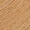 vidaXL Teppich Jute Geflochten 240 cm Rund