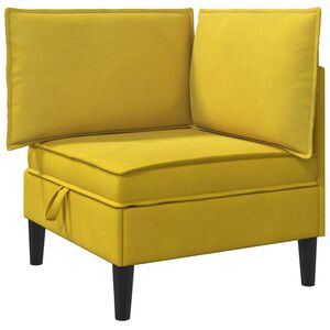 vidaXL Sofa mit Stauraum Gelb Samt