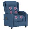 vidaXL Massagesessel Blau Stoff