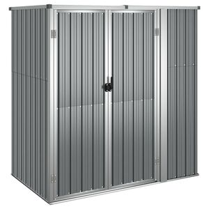 vidaXL Ger&auml;tehaus Grau 161x89x161 cm Verzinkter Stahl