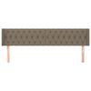 vidaXL Kopfteil mit Ohren Taupe 203x16x78/88 cm Stoff