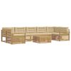 vidaXL Outdoor-Sofagarnitur 8 Stk. Wei&szlig; und Beige Massivholz Akazie