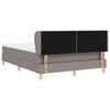 vidaXL Boxspringbett mit Matratze Taupe 140 x 190 cm Stoff