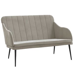 vidaXL Sitzbank Hellgrau 110x76x80 cm Samt