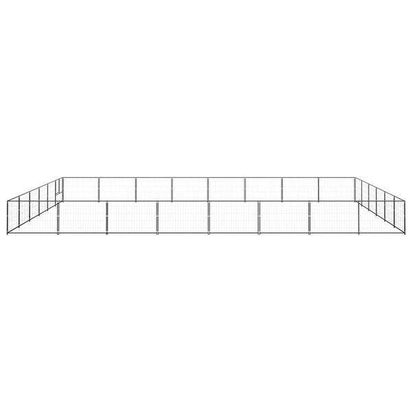 vidaXL Hundezwinger Schwarz 48 m² Stahl