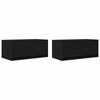 vidaXL TV-Schr&auml;nke 2 Stk. Schwarz Eichen-Optik 60x31x25,5 cm