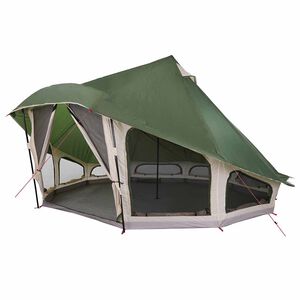 vidaXL Tipi Zelt mit Dach mit Speicher Gr&uuml;n 508 x 470 x 300 cm Taft