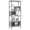 vidaXL Bücherregal 5 Böden Grau Sonoma 76x33x188,5 cm Holzwerkstoff
