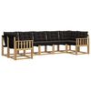 vidaXL Outdoor-Sofagarnitur 7 stk. Wei&szlig; und Schwarz