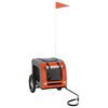 vidaXL Fahrradanh&auml;nger f&uuml;r Haustiere Orange und Grau 124 x 53 x 53 cm