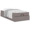 vidaXL Bettgestell mit Matratze mit Matratze 2 pcs Taupe Stoff