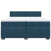 vidaXL Boxspringbett mit Matratze Dunkelblau 200x200 cm Samt
