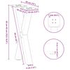 vidaXL Couchtischbeine X-Form 2 Stk. Anthrazit 38x(42-43) cm Stahl