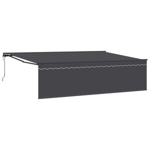 vidaXL Ausziehbare Markise Anthrazit 500 x 300 cm