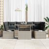 vidaXL Garten-Sofa-Set mit Kissen 7 pcs Hellgrau und Dunkelgrau