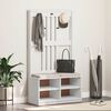 vidaXL Garderobenst&auml;nder SANDNES Wei&szlig; 87x40x159,5cm Massivholz Kiefer