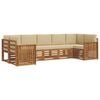 vidaXL Ecksofa Set mit Kissen 7 pcs Natur und Beige