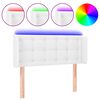 vidaXL LED Kopfteil Wei&szlig; 93x16x78/88 cm Kunstleder