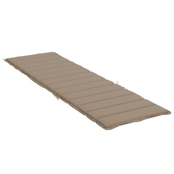 vidaXL Sonnenliegen-Auflage Taupe 200x60x3 cm Oxford-Gewebe