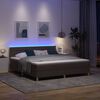 vidaXL LED Boxspringbett mit Matratze Dunkelbraun 180 x 200 cm Stoff