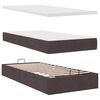 vidaXL Ottoman-Bett mit Matratzen Dunkelbraun 180x200 cm Stoff