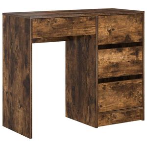 vidaXL Schreibtisch Ger&auml;ucherte Eiche 90 x 37,5 x 75 cm Holzwerkstoff