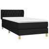 vidaXL Boxspringbett mit Matratze Schwarz 90x190 cm Stoff