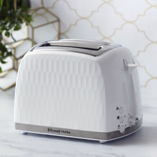 Russell Hobbs 2-Scheiben-Toaster Honeycomb Wei&szlig;
