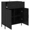 vidaXL Sideboard Schwarz Eichen-Optik 69,5 x 34 x 90 cm Holzwerkstoff