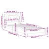 vidaXL Bettgestell "Viana" ohne Matratze Cappuccino-Braun 90x190 cm Kunstleder