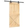 vidaXL Schiebet&uuml;r 95 x 210 cm Massivkiefer (Unbehandelt)