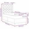 vidaXL Boxspringbett mit Matratze Dunkelgrau 90 x 190 cm Stoff