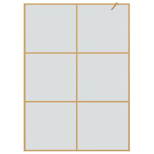 vidaXL Walk-in Duschwand Gold 140 x 195 cm Geh&auml;rtetes Glas