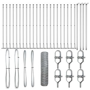 vidaXL Zaunpfosten Silber