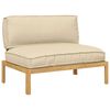vidaXL Sofa Set mit Kissen Beige 120 x 92 x 69 cm Massivholz Akazie