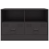 vidaXL TV-Schrank Schwarz 67x39x44 cm Stahl