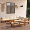 vidaXL 10-tlg. Garten-Lounge-Set mit Kissen 100x60 cm Akazienholz