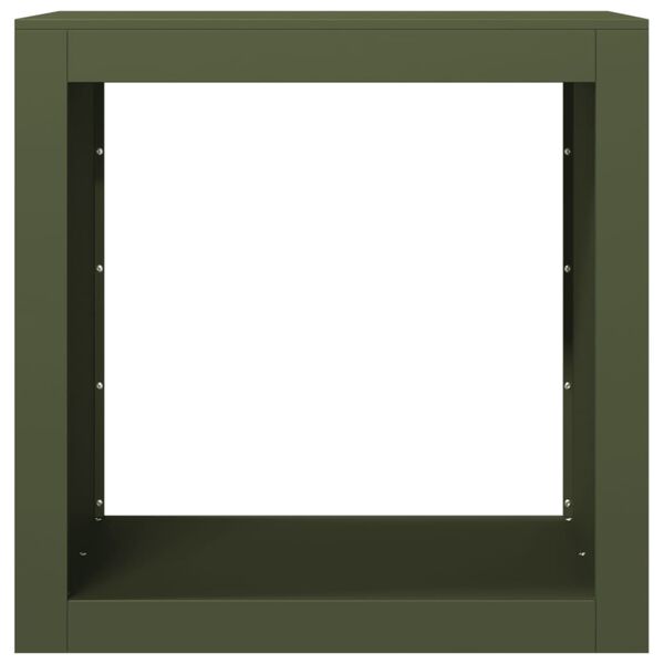 vidaXL Brennholzregal Gr&uuml;n 60x40x60 cm Stahl