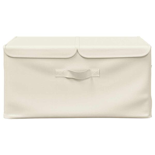 vidaXL Aufbewahrungsbox Stoff 50x30x25 cm Creme