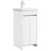 vidaXL Badezimmerschrank mit Waschbecken Wei&szlig; 42 x 40 x 84,5 cm