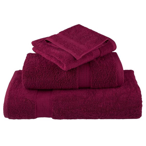 vidaXL 8 tlg. Premium-Handtuch-Set SOLUND Bordeaux 600 g/m&sup2;